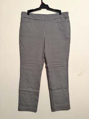 Kim Rogers Women's Houndstooth Print Pants Size 18